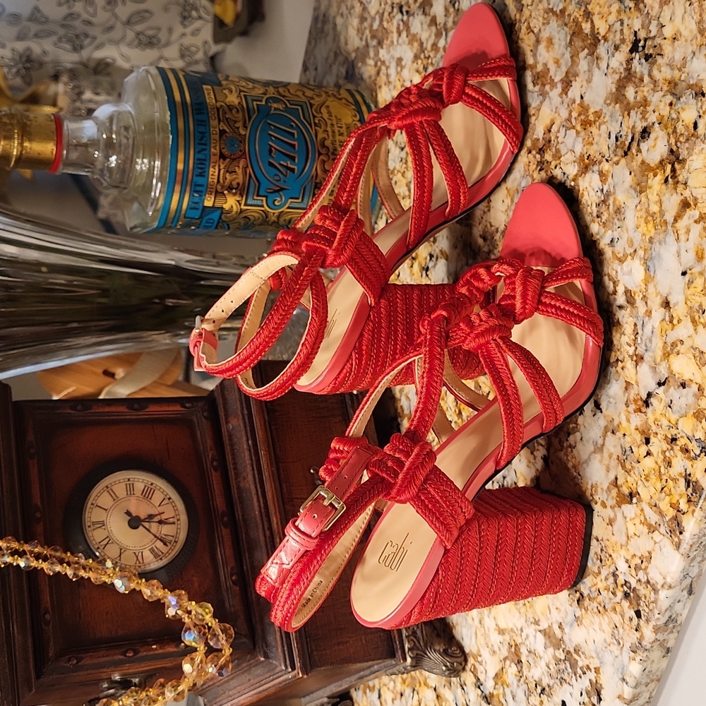 Beautiful Orange sandals by cabi size 7